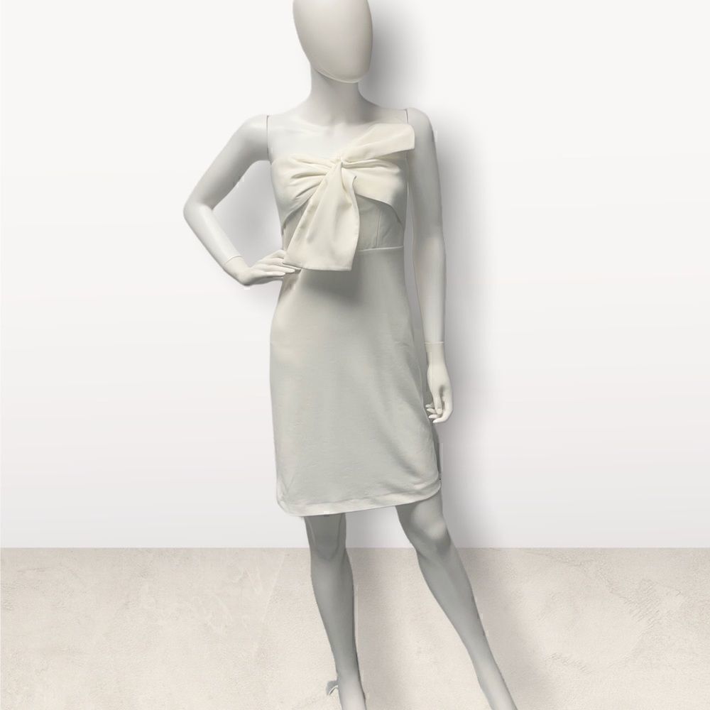 Sam Edelman White Strapless Bow Dress